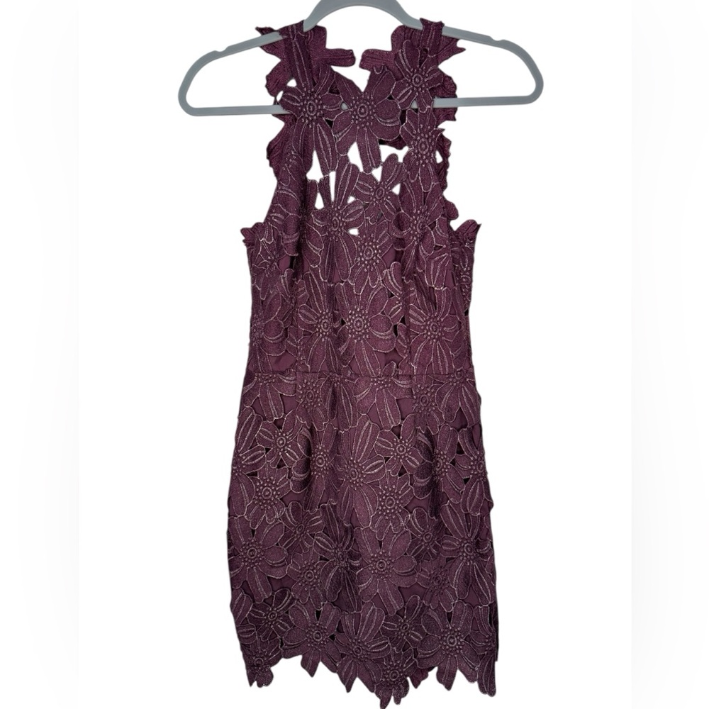 Free People x Saylor Jessa Foil Lace Mini Party Dress - Small